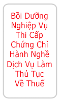 Lớp Bồi Dưỡng Nghiệp Vụ Thi Cấp Chứng Chỉ Hành Nghề Dịch Vụ Làm Thủ Tục Về Thuế