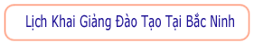 Lịch khai giảng đào tạo tại Bắc Ninh, lich khai giang dao tao tai bac ninh