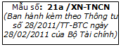 Mau so 21a/XN-TNCN